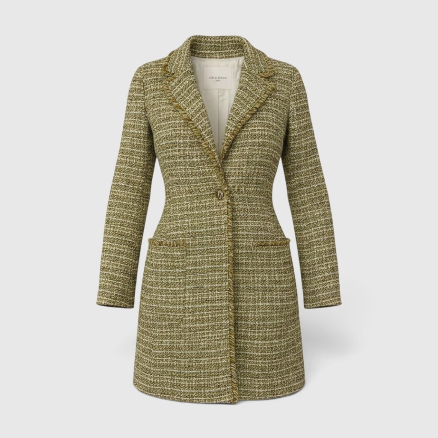 Sita Murt Γυναικείο Tweed Παλτό σε Λαδί Απόχρωση / Pre-Owned